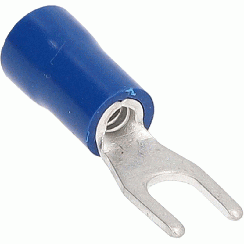 BVST8 | Blue Vinyl Spade Terminal 16-14 Gauge #8 - Package of 100